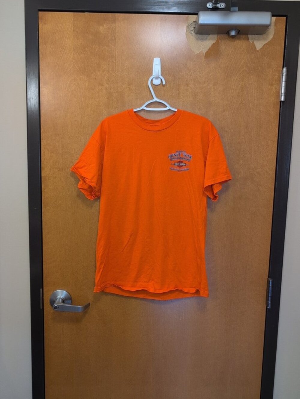 Harley Davidson Shirt Mens L Orange Boswell's Honky Tonk Nashville Graphic Tee